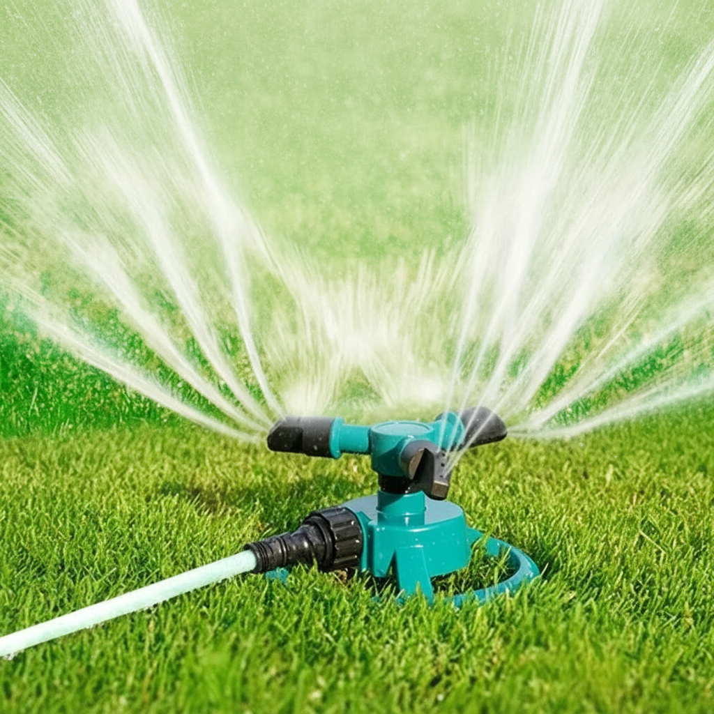 360 Degree Automatic Rotating Sprinkler Nozzle Wide Water Spray 
