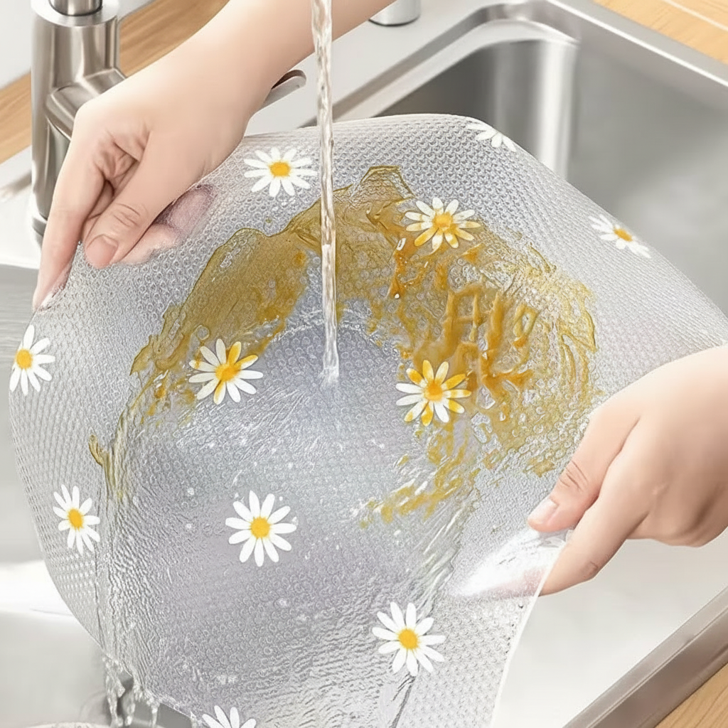 Daisy Pattern Cabinet Liner Roll Waterproof Non Slip Shelf MatDaisy Pattern Cabinet Liner Waterproof Non Slip Shelf Mat Roll  - Image 4