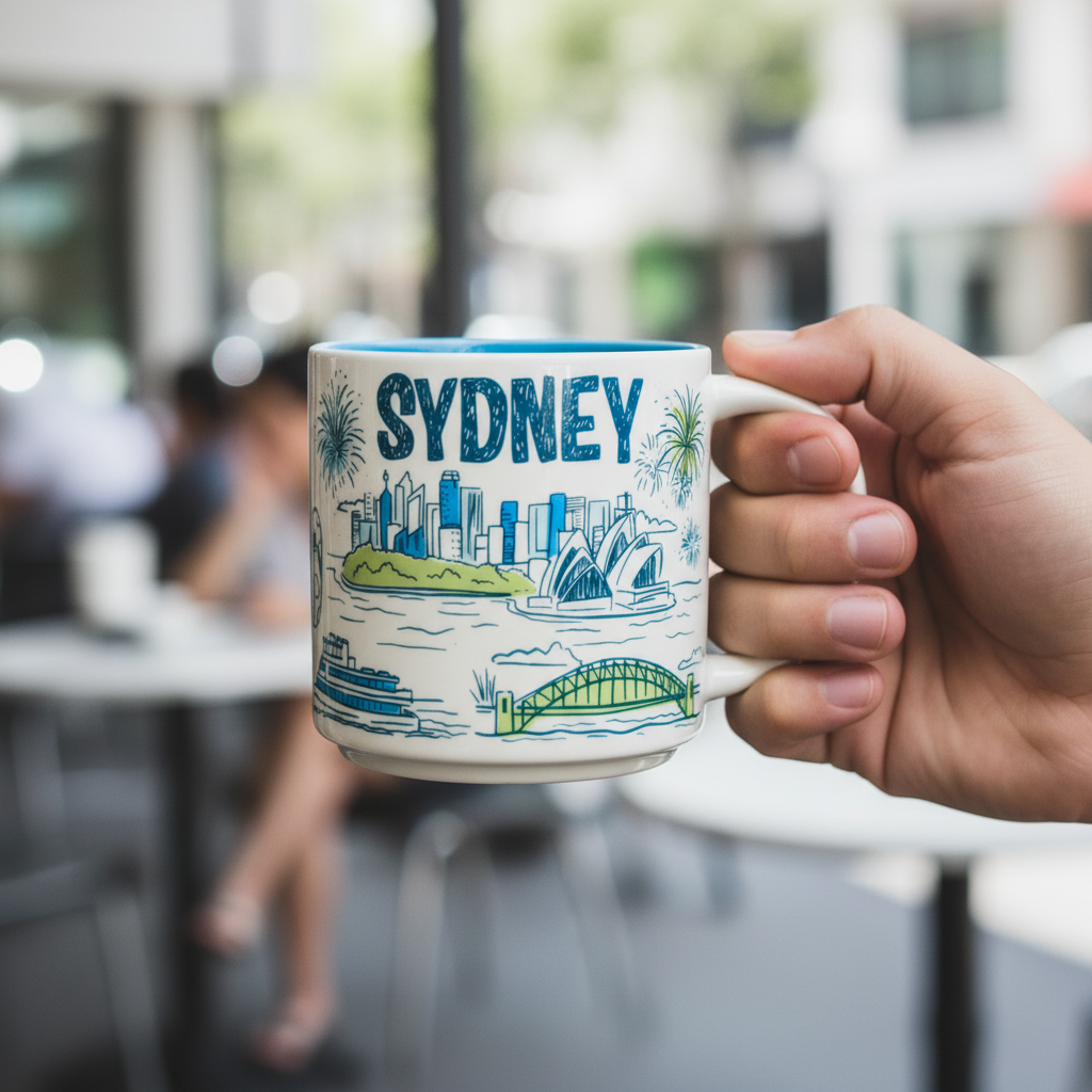 Sydney Illustrated Ceramic City Landmark Mug