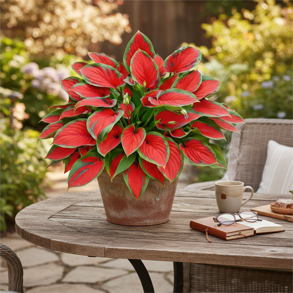 200 Pieces Of Variegated Red Hosta Plants For Garden 200 Pieces Of Variegated Hosta Plants For Garden  - Image 3