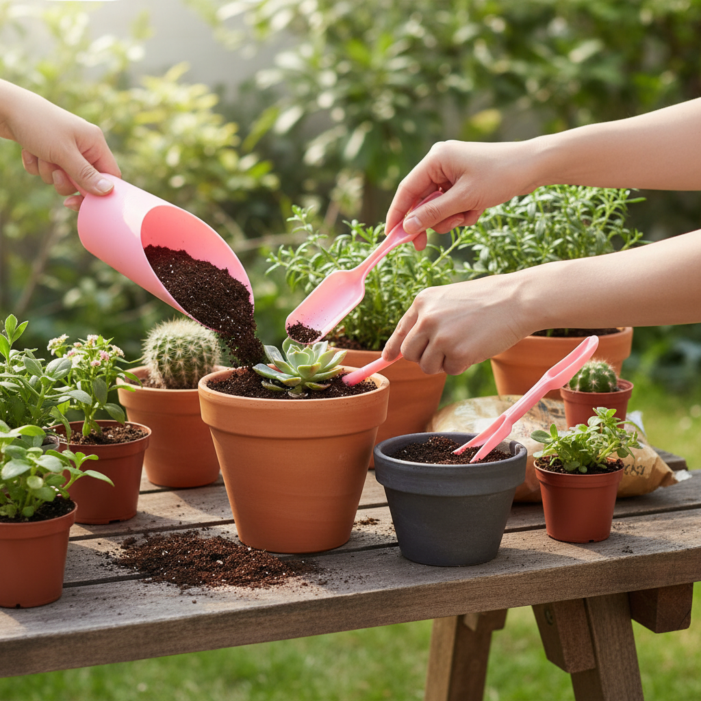 4 Pieces Mini Gardening Tool Set For Potted Plants