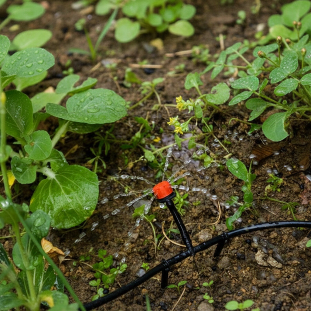 Automatic Micro Drip Irrigation Kit With Adjustable Nozzle And Sprinkler