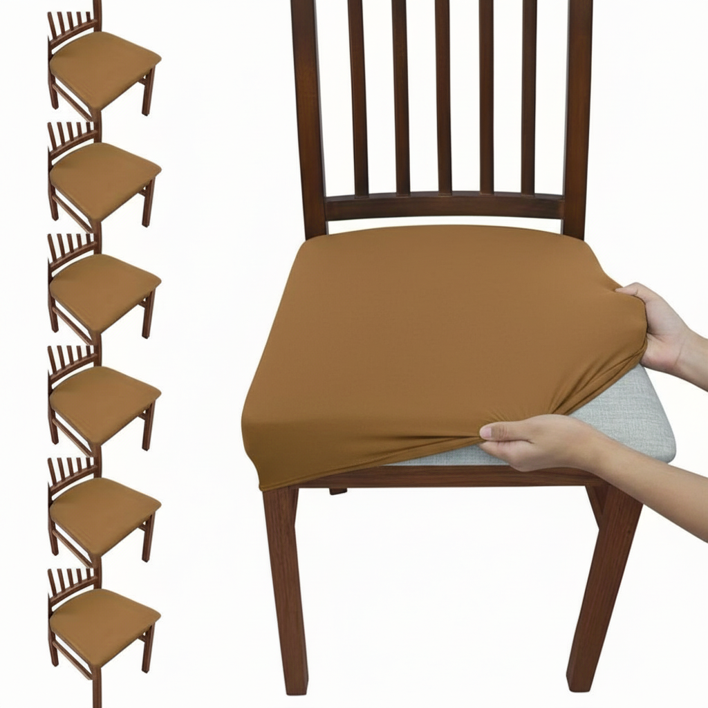 6 Piece Of Stretch Dining Chair Seat Cover Set6 Piece Of Stretch Dining Chair Seat Cover Set - Image 8