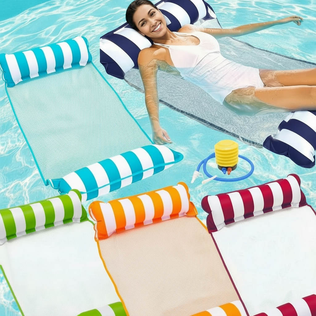 5 Pack Inflatable Pool Floats Adult Size Water Hammock