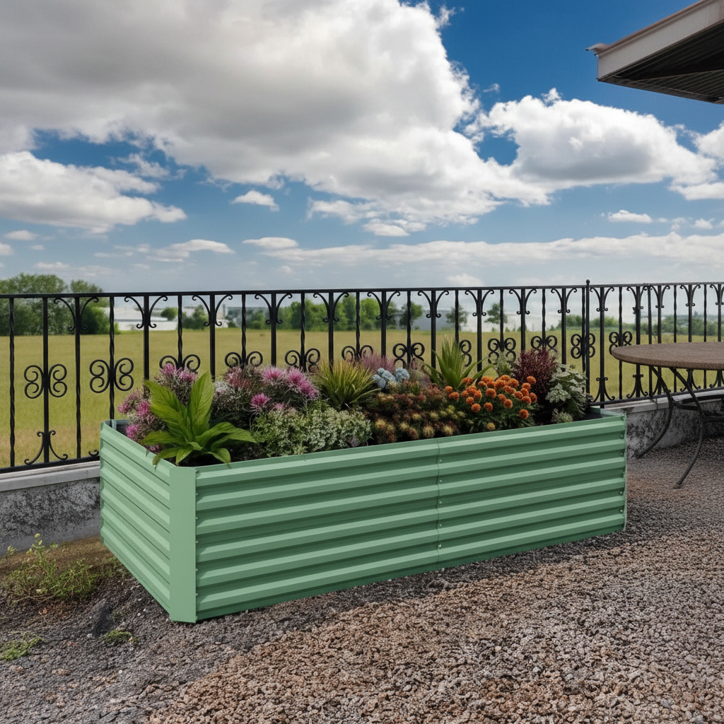 Outdoor Raised Garden Bed Open Bottom Deep Root Planter Box