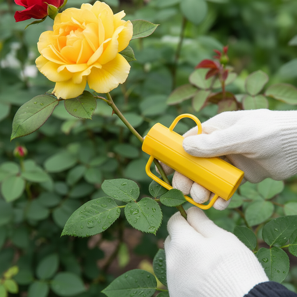 Cylindrical Thorn Remover Leaf Stripping Tool For Rose Stem Cleaning