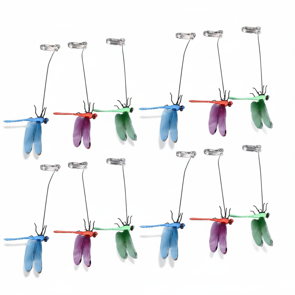 Set Of 12 Realistic 3D Dragonfly Clips