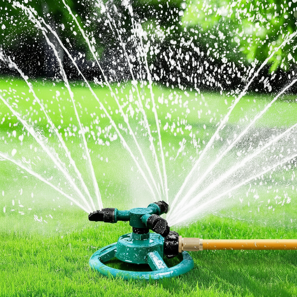 Adjustable 360 Degree Rotating Garden Sprinkler Lawn Plant Watering Tool For Small Medium Yards Flower Beds