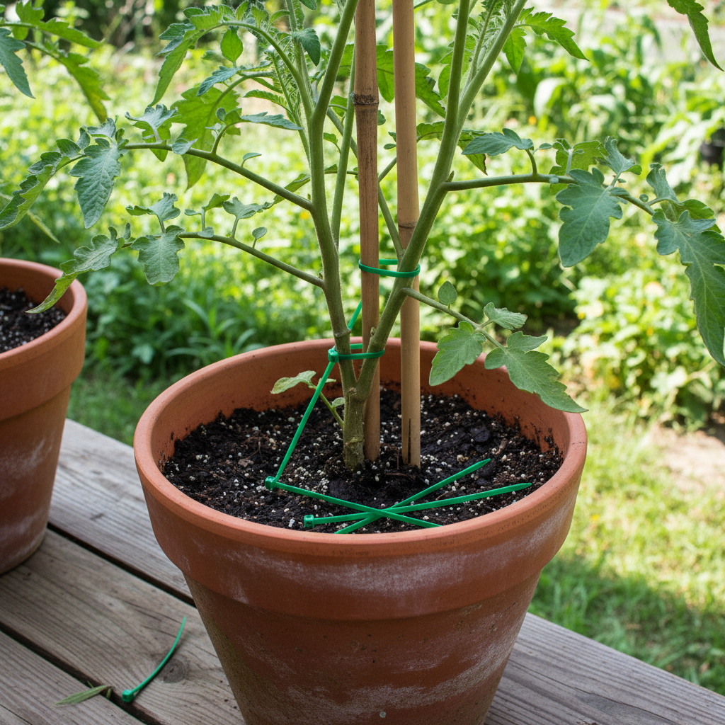 100 Pieces Gardening Cable Zip Ties For Plant Fixing And Support