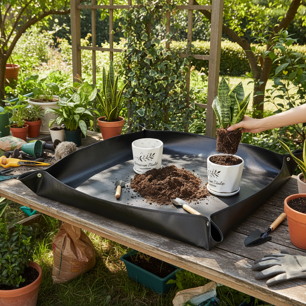 Foldable Waterproof Thickened Pe Plant Repotting Mat For Indoor Succulent Care