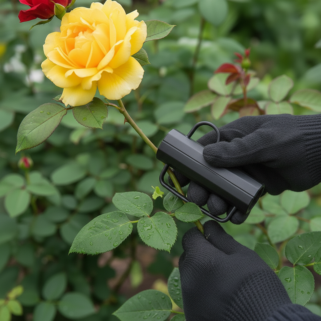 Cylindrical Thorn Remover Leaf Stripping Tool For Rose Stem Cleaning