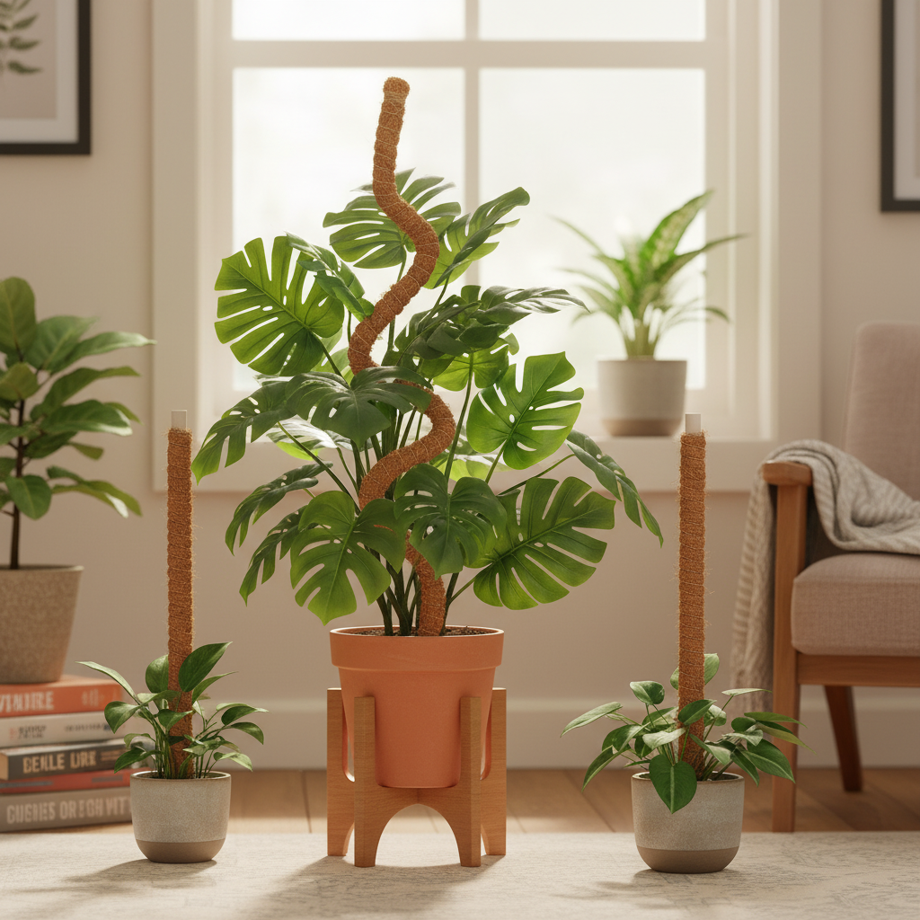 Bendable Moss Poles For Climbing Plants And Houseplants Support Stakes