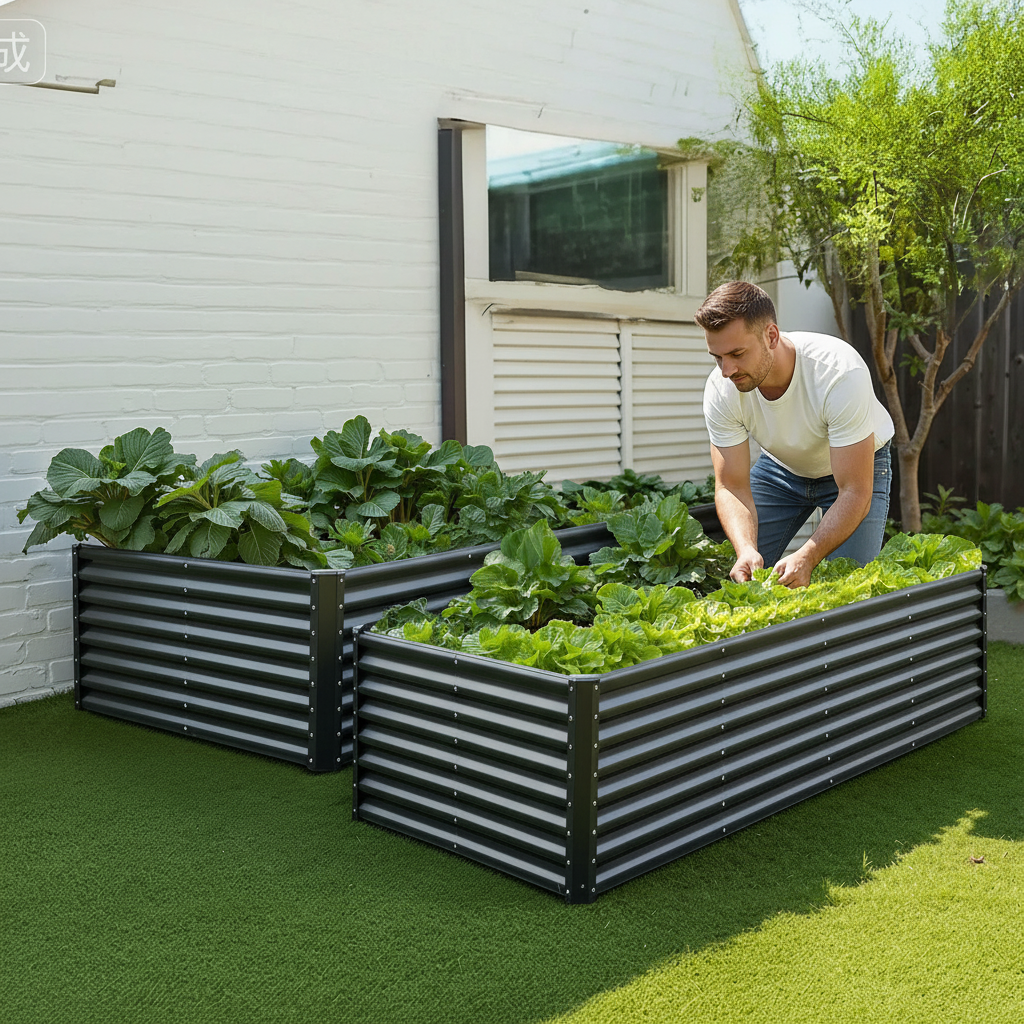 Metal Raised Garden BedGalvanized Raised Garden Bed Open Bottom Planter Box - Image 4