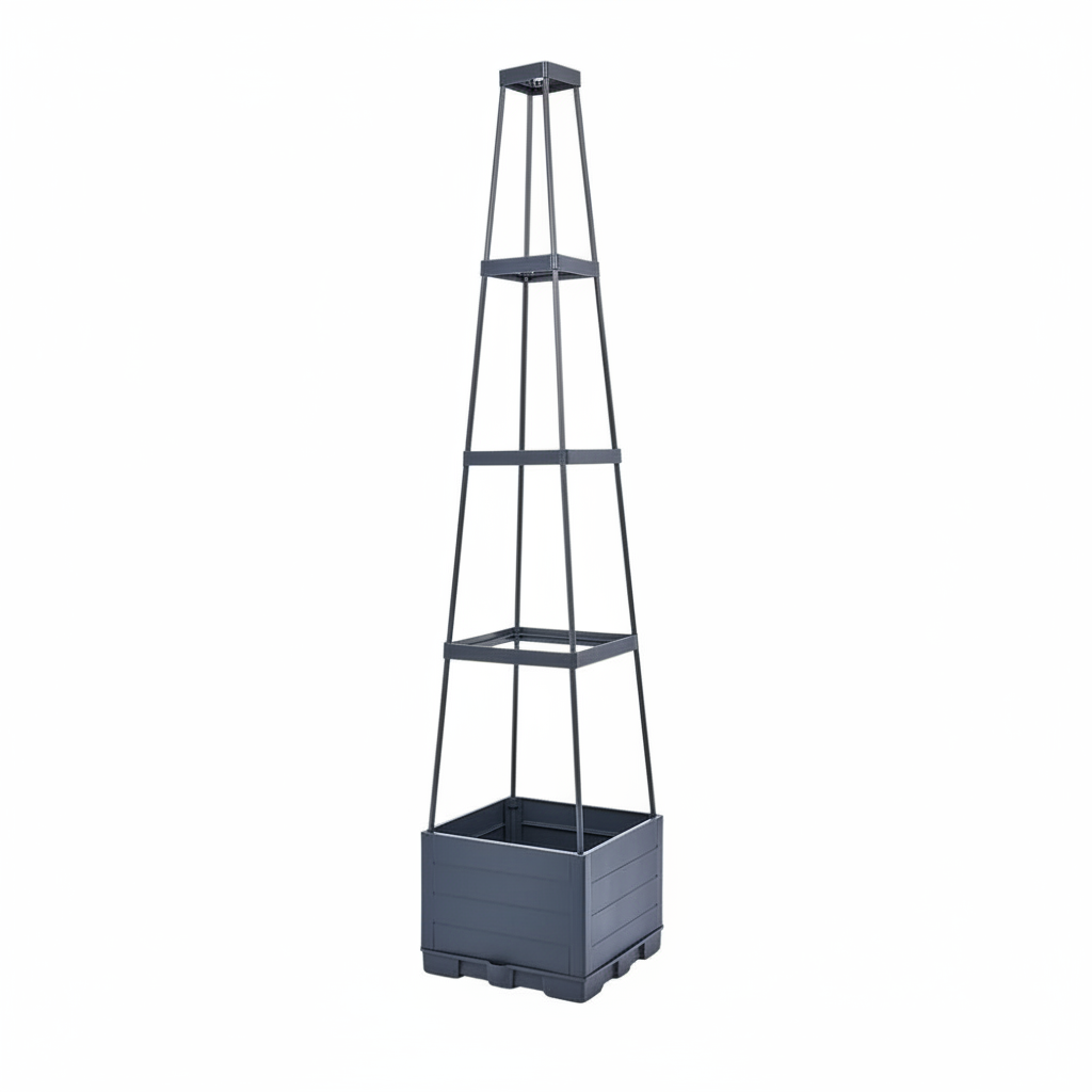 Self Watering Vertical Garden Planter With Trellis For Climbing Plants