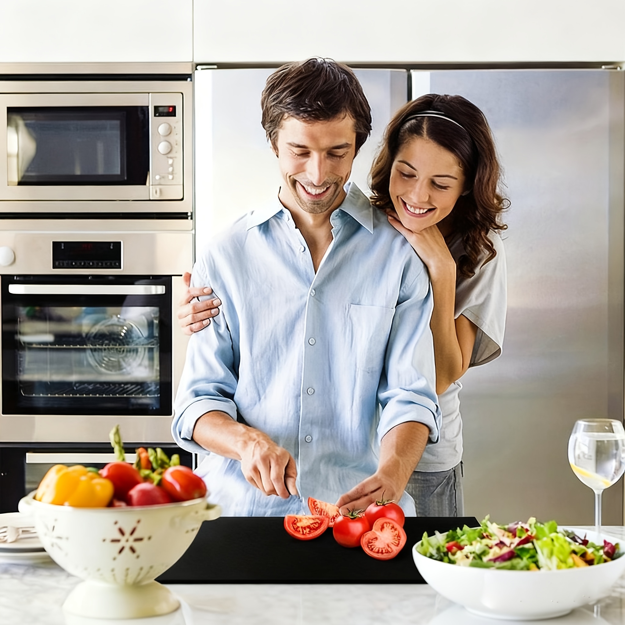 Large Kitchen Cutting Board With Protective Lip For Stable Chopping
