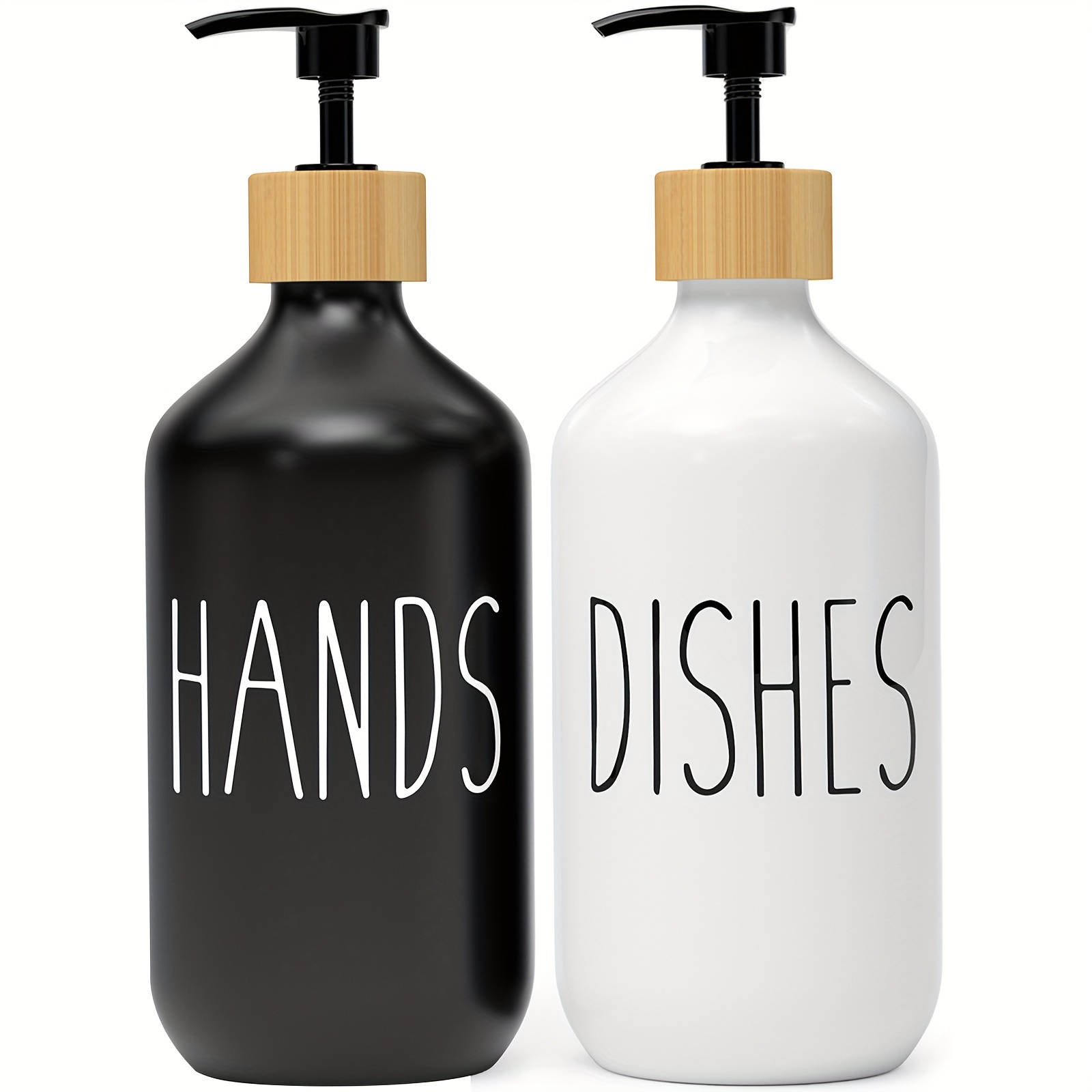2pcs Soap Dispenser SetMatte Glass Soap Dispenser Set For Kitchen - Image 3