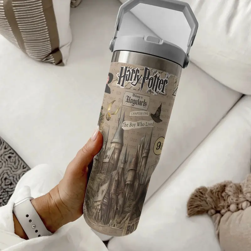 30 Oz Vintage Harry Potter Themed Stainless Steel Tumbler