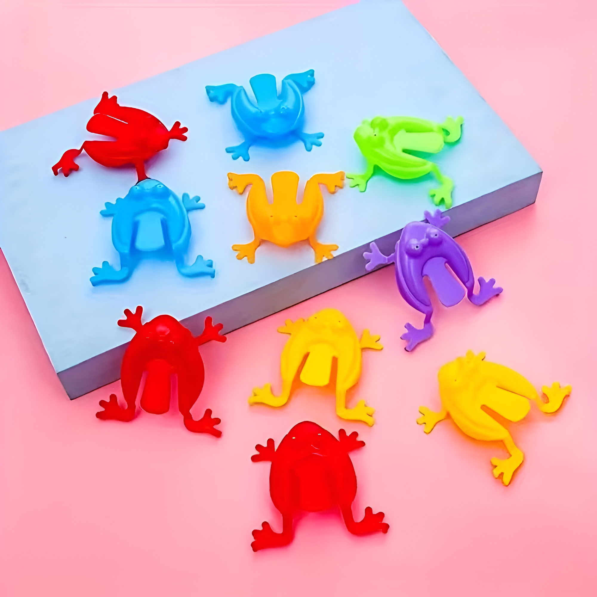 Vibrant 15 Pieces Of Polymer Jumping Frog Set