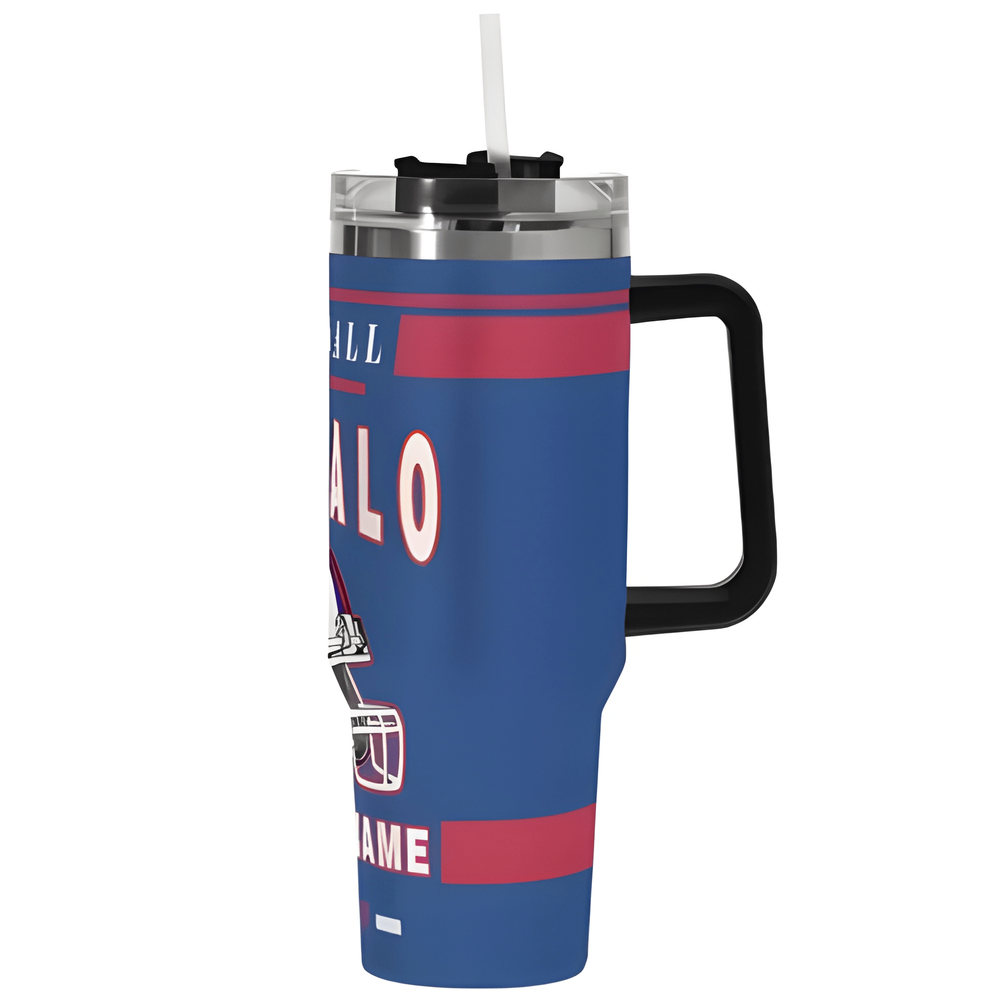 40oz 1pc Customized Buffalo Football Stainless Steel Insulated Tumbler40oz Personalized Buffalo Bills Football Themed Travel Tumbler - Image 6