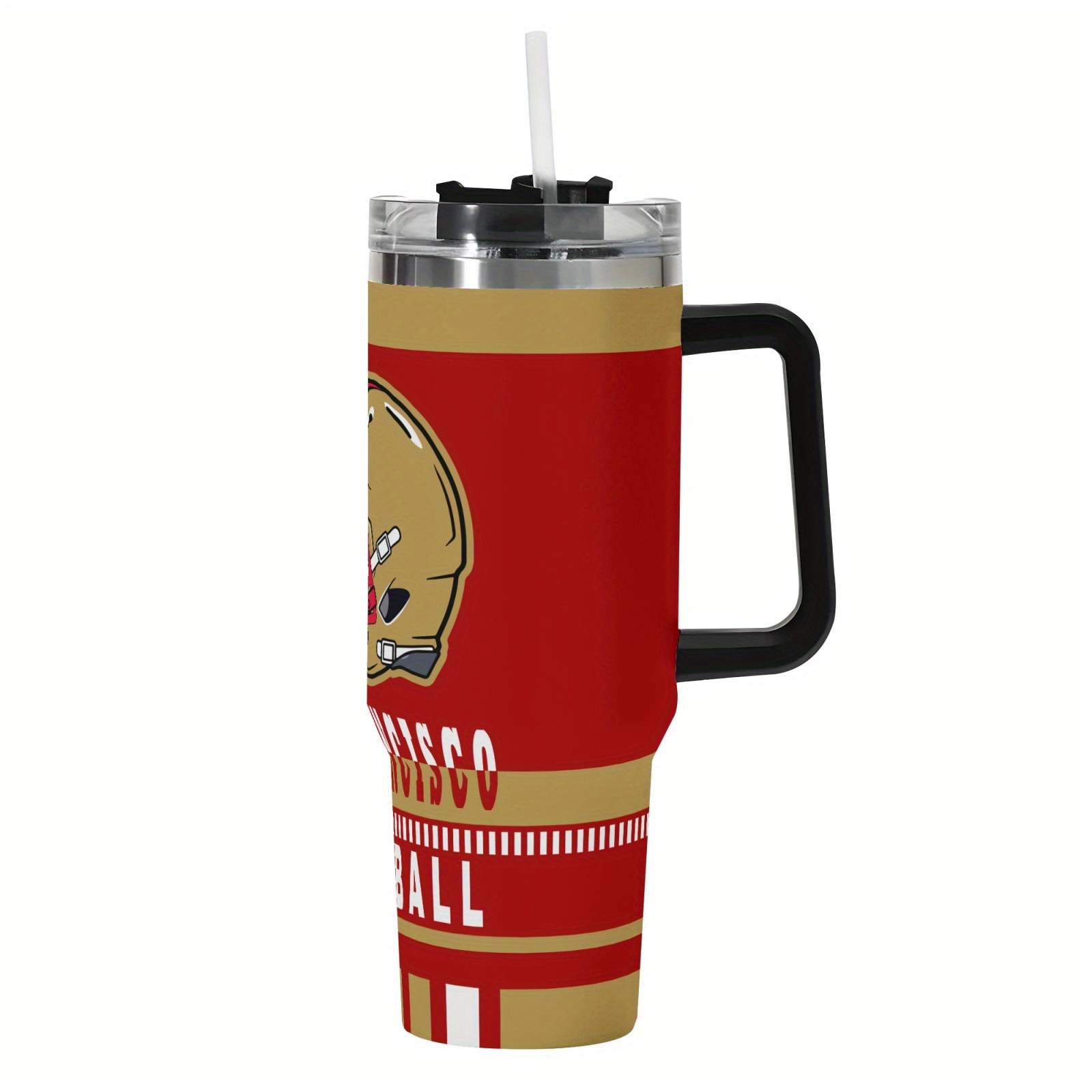 40oz San Francisco 49ers Football Themed Stainless Steel Tumbler40oz San Francisco 49ers Football Themed Stainless Steel Tumbler - Image 2