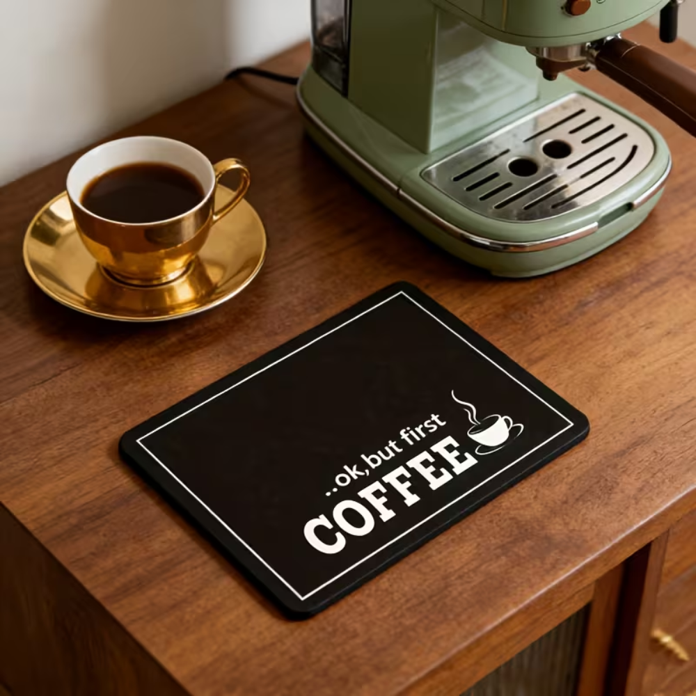 Pack Of 2 Coffee Machine Absorbent Countertop Drain MatAbsorbent Diatomite Kitchen Coffee Machine Mat - Image 2