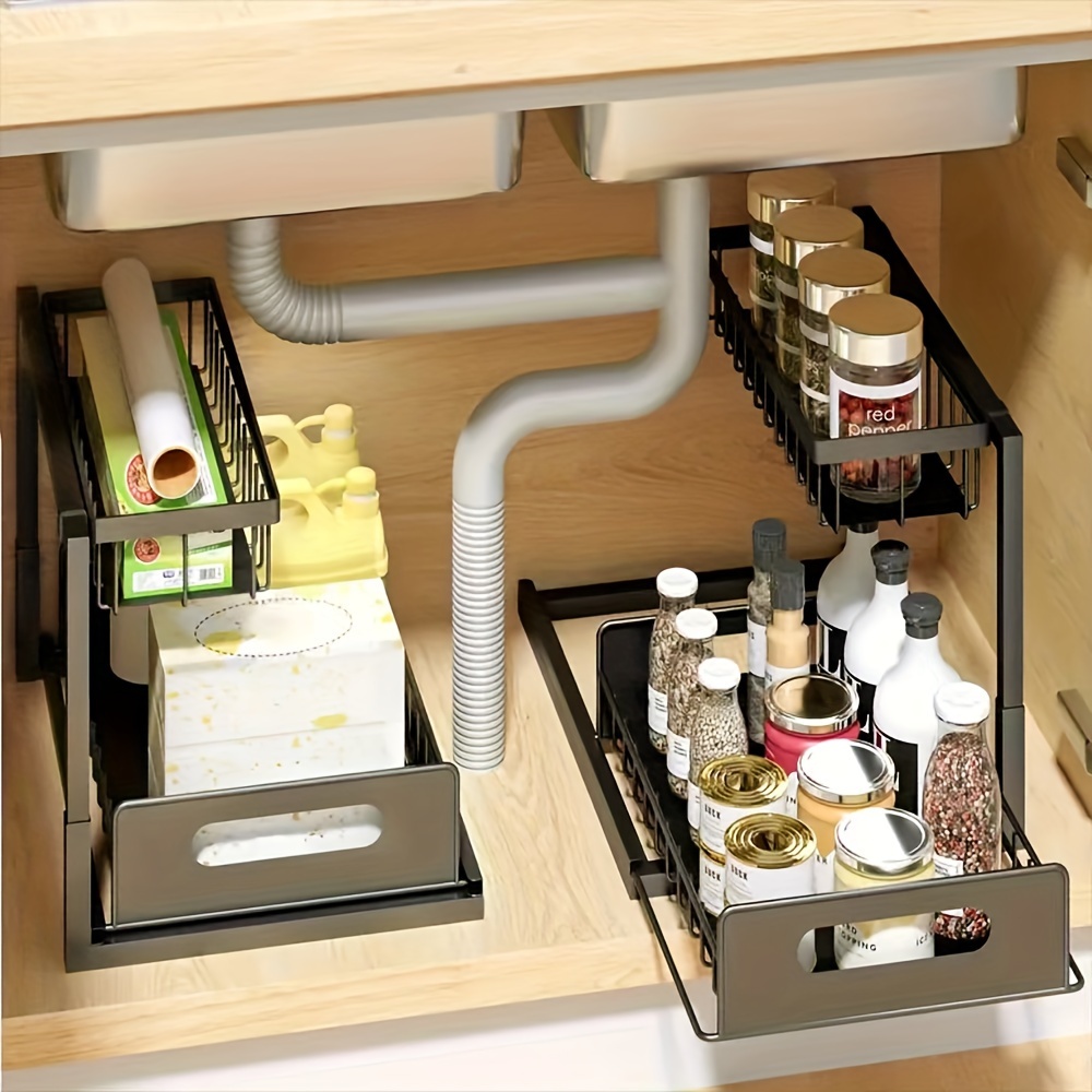 Two-Level OrganizersTwo Tier Cabinet Organizer For Bathroom And Kitchen - Image 2