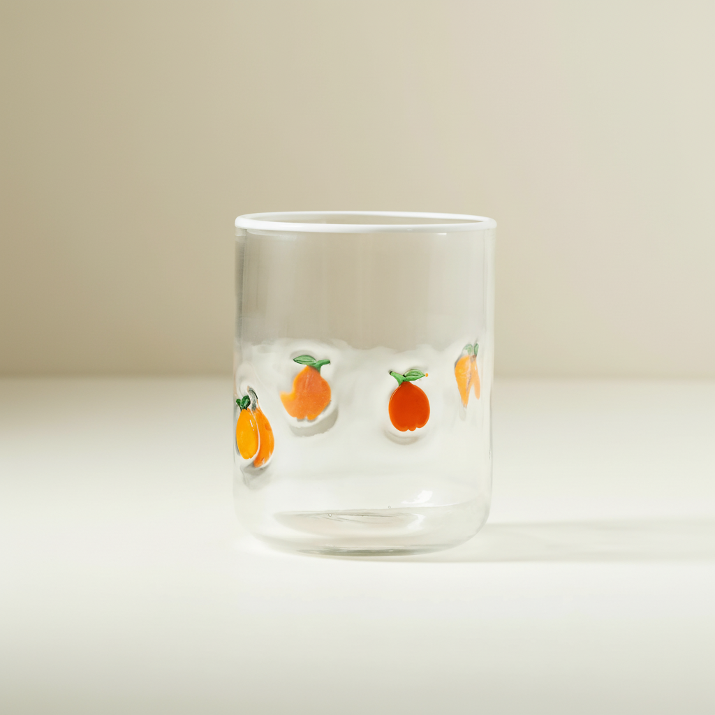 Transparent Juice Glass With Modern Design