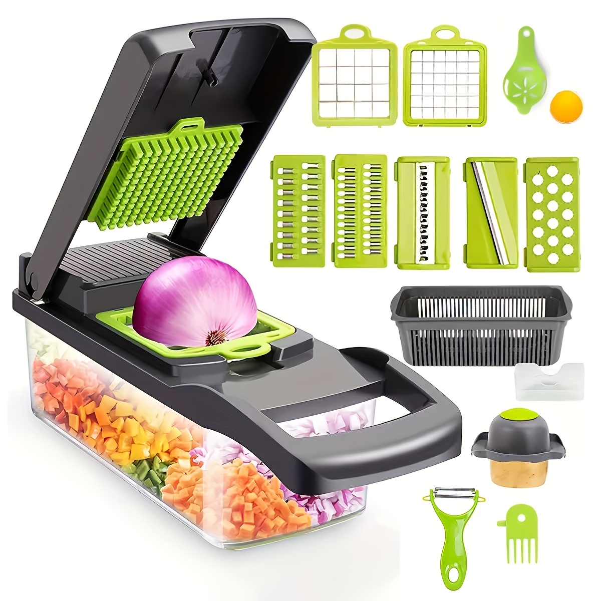 Multifunctional 16 in 1 Food Chopper16 In 1 Multifunctional Vegetable Food Chopper Set - Image 2