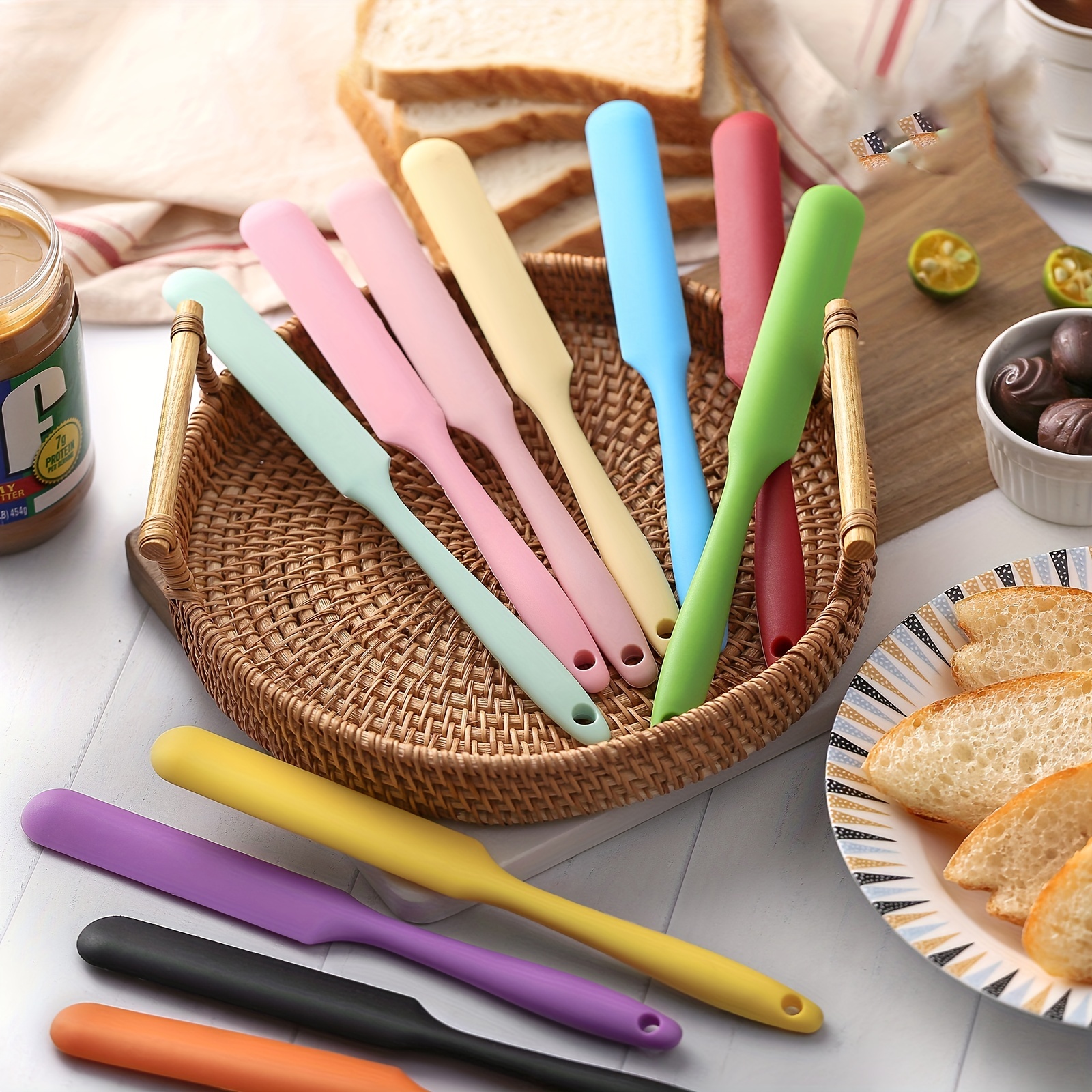 Food Grade Silicone Spatula For Jar Scraping Baking And Cooking