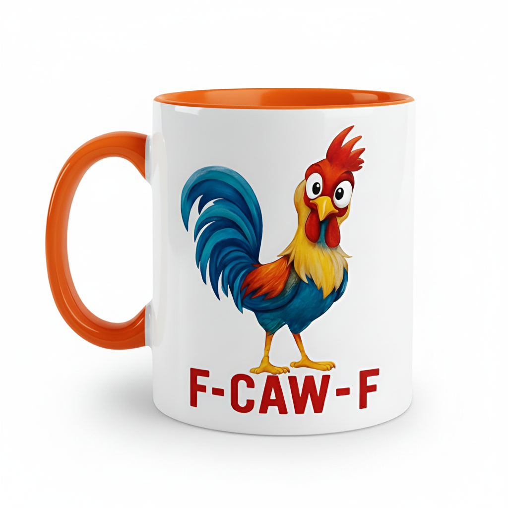 Rooster Design Ceramic Coffee Mug