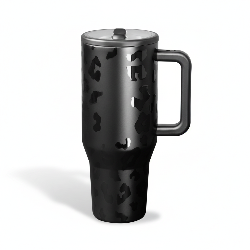 Insulated Travel Tumbler With Flip Straw