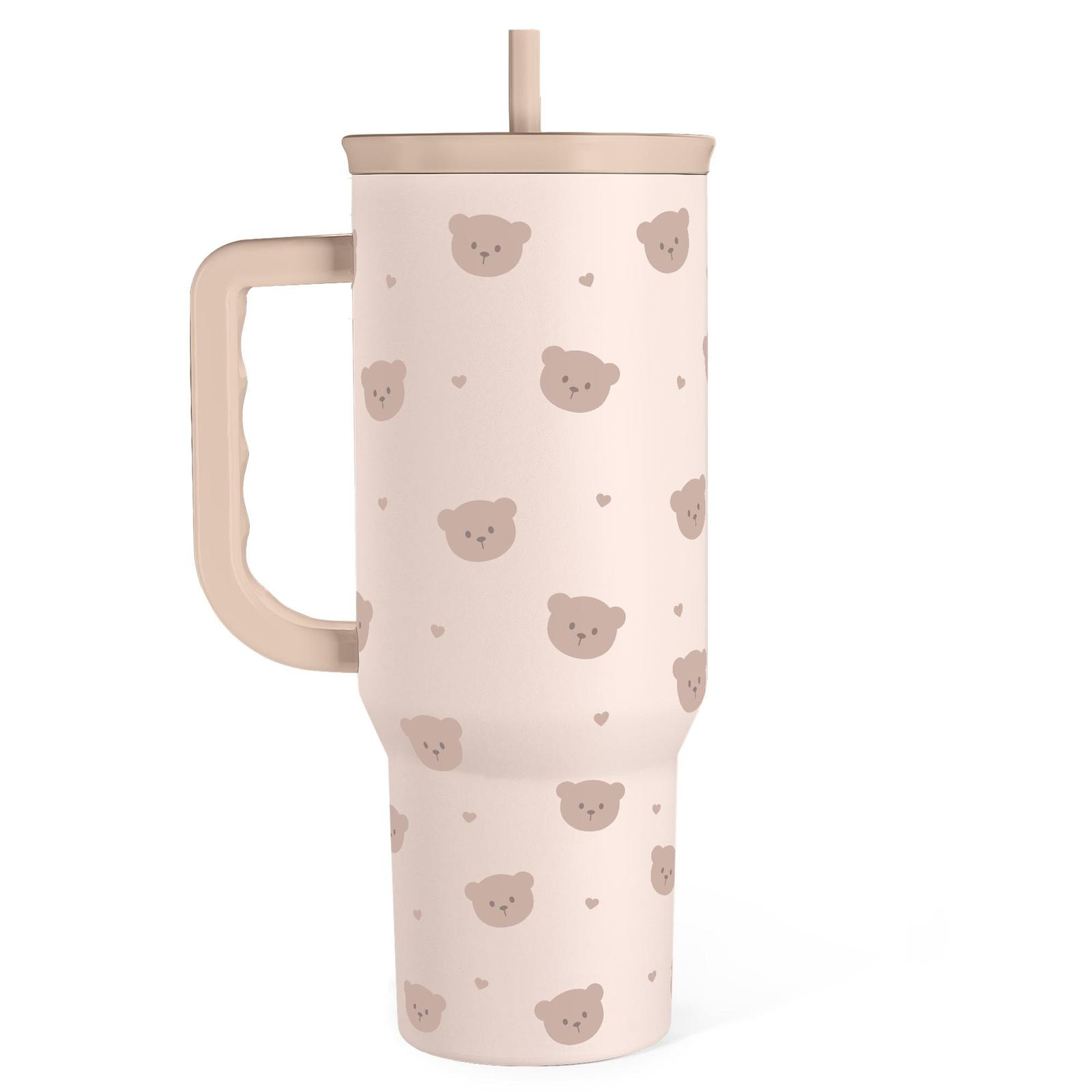 40oz Tumbler with Handle And StrawDouble Wall Vacuum Insulated Tumbler With Straw - Image 14