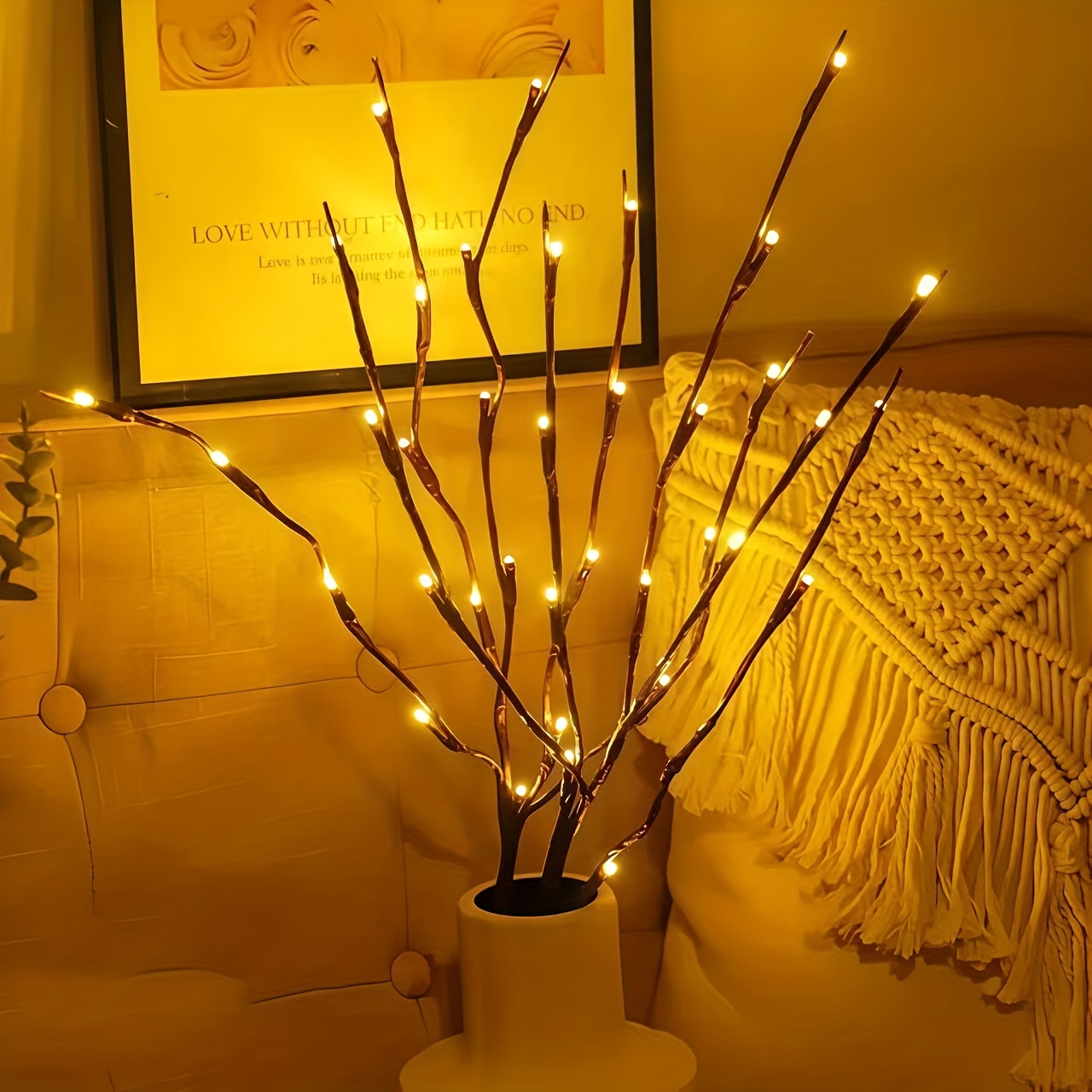 Set of Two LED Lights Designed to Resemble Tree Branches