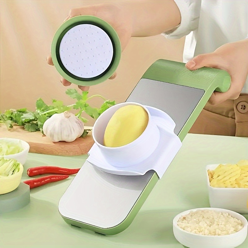 7pcs Stainless Steel Multifunctional Vegetable Slicer and Grater Set7 Pieces Multifunctional Vegetable Slicer Set With Stainless Steel Blades - Image 4