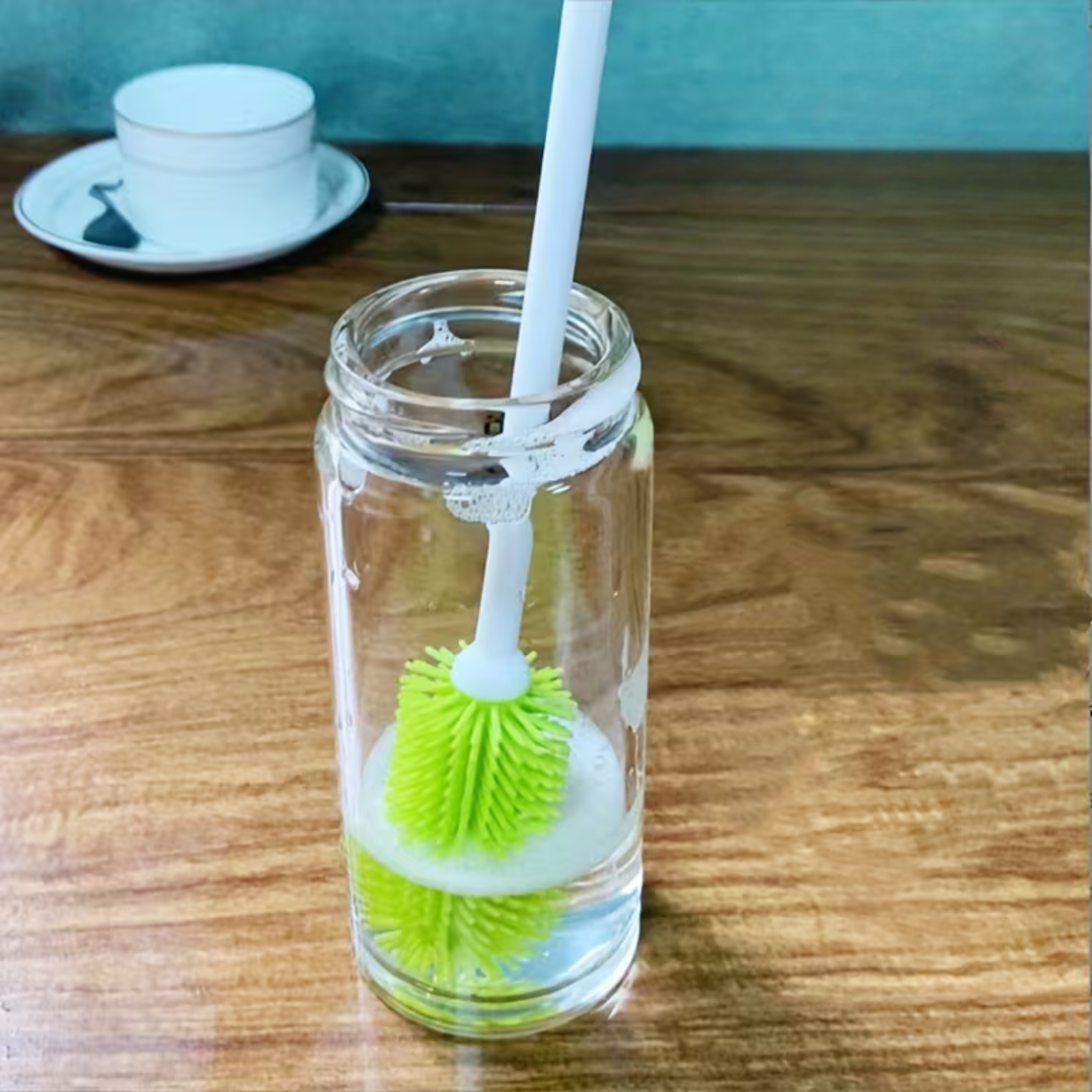 Multi Purpose Silicone Cup Brush With Long Handle