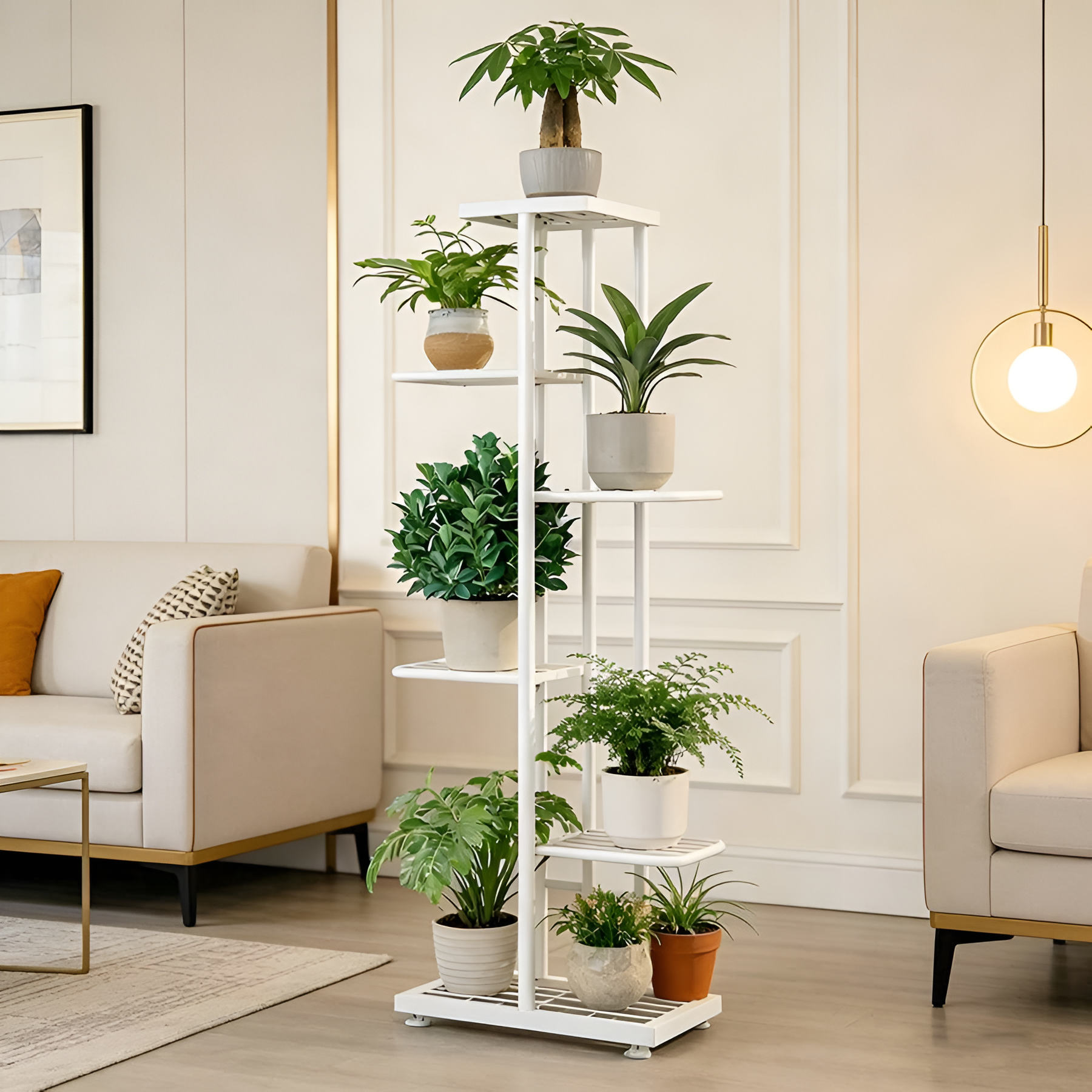 Multi Tier Flower Pot Display Stand For Living Room Decor
