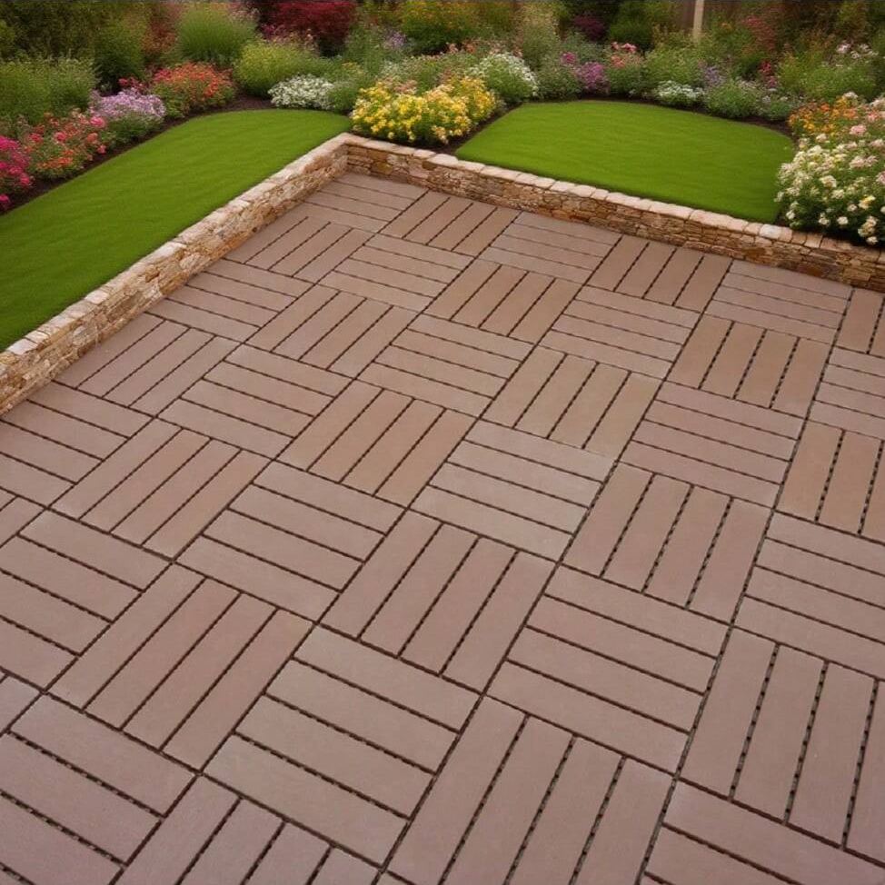  Interlocking Deck Tiles, Plastic Waterproof Outdoor Flooring For Patio, Pool, Backyard, Balcony – All-Weather