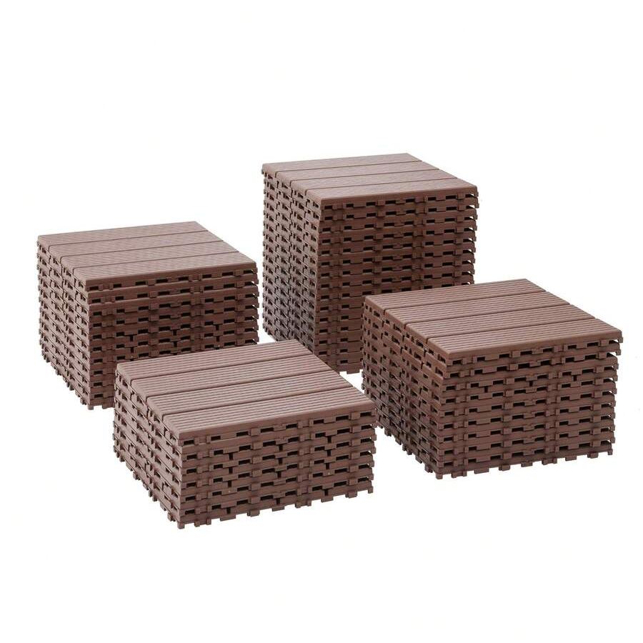 44 Pack Of Interlocking Patio Deck Tiles