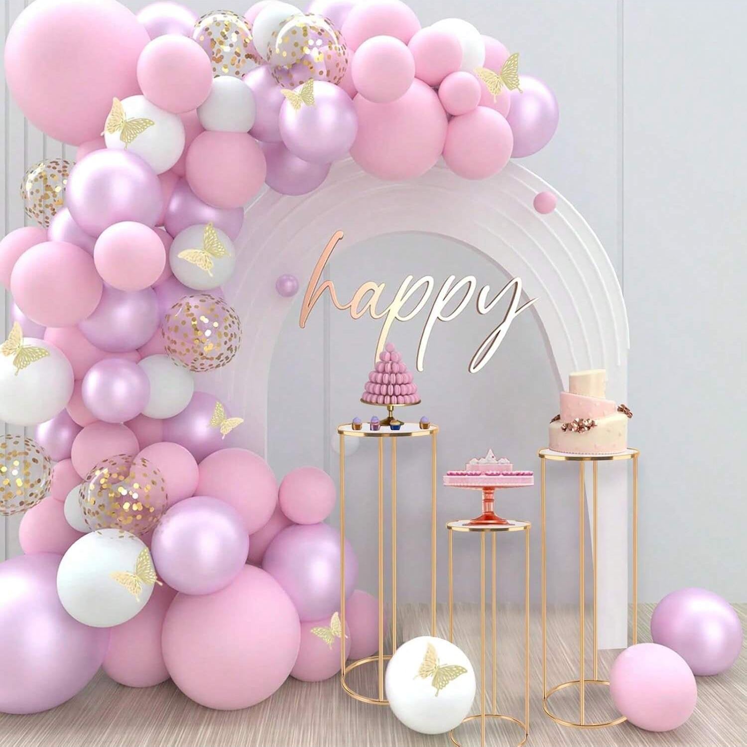 Cylinder Stands For Party, 3PCS Cylinder Pedestal Stand,