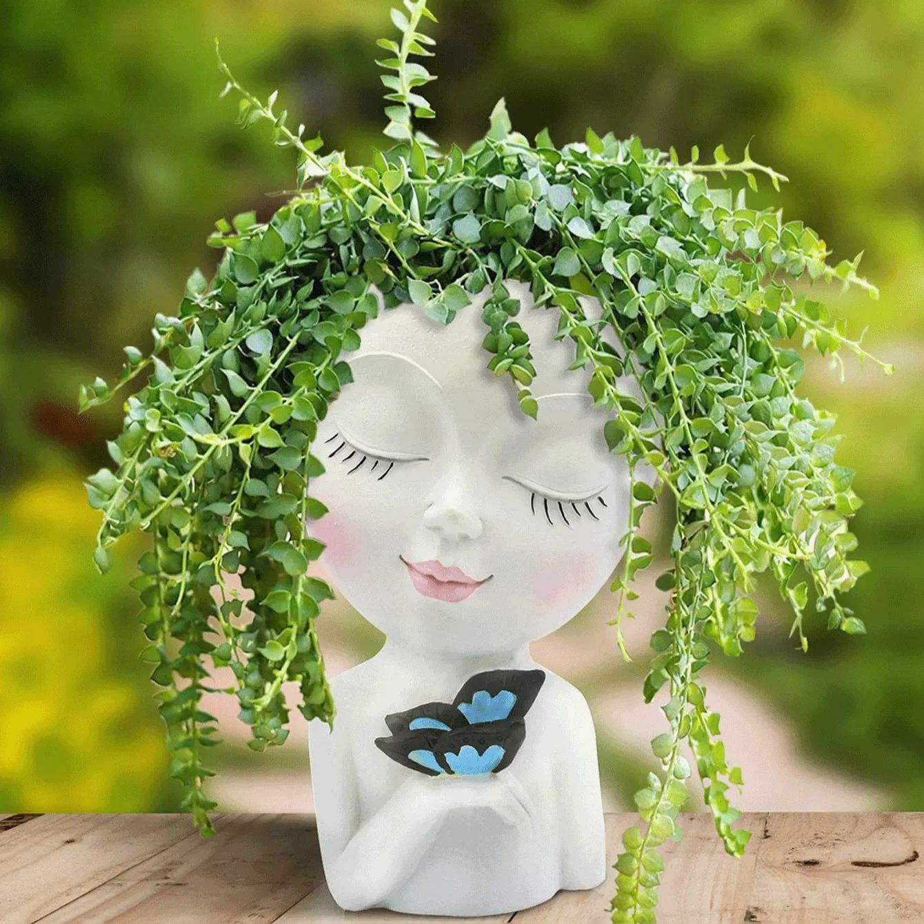 Planter Pot With Drainage Hole For Indoor Outdoor Decor