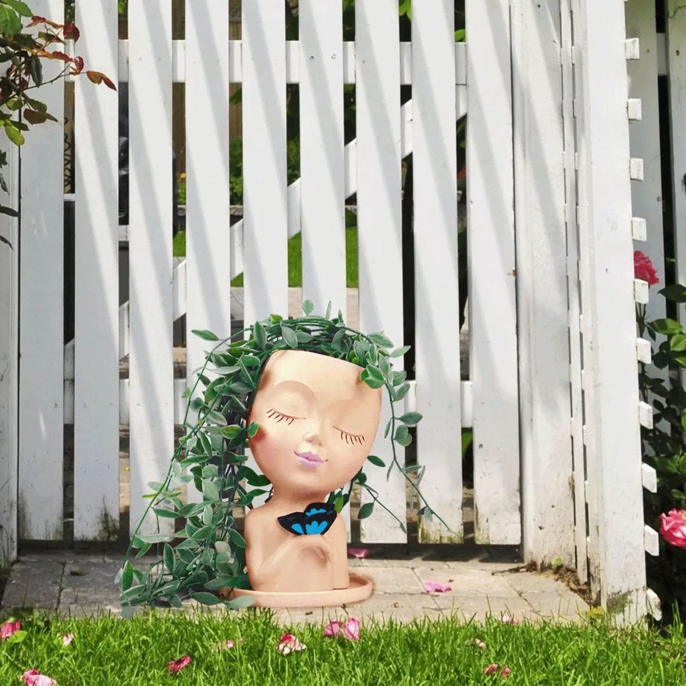 Planter Pot With Drainage Hole For Indoor Outdoor Decor