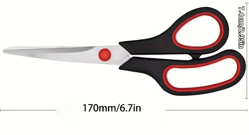 3pcs stainless steel scissors multi purpose office scissors with a comfortable grip kitchen scissors for right left hand   rugged craft supplies for home office and diy projects 2