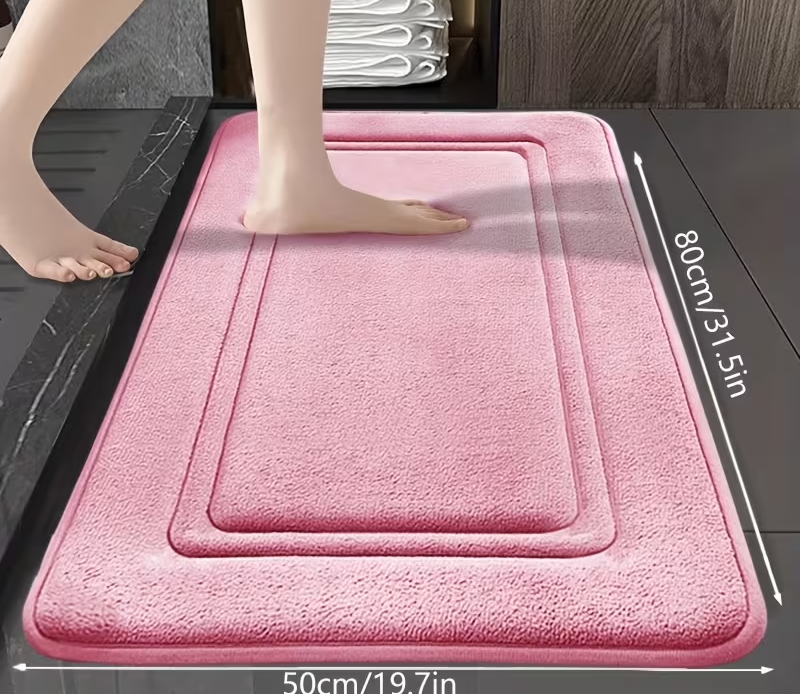 1pc quick dry memory foam bath mat non slip machine washable soft and comfortable for bathroom kitchen bedroom and laundry room bathroom mat decor carpet 15 75 23 62inch 20