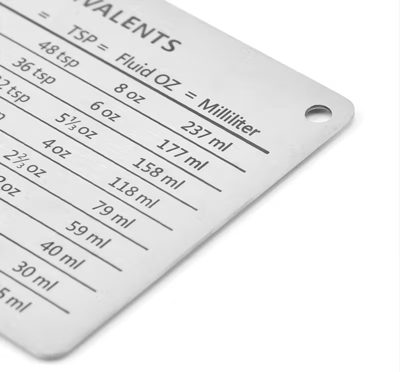 1pc stainless steel fridge magnet with magnetic scale plate common unit conversion comparison table 4 3in 3 3in 1