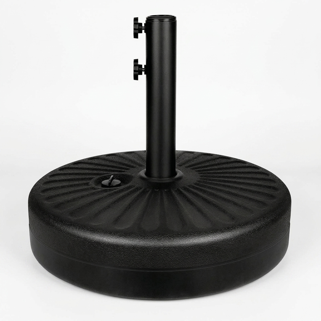 50LBS Round Umbrella Base Water Filled With Steel Umbrella Holder