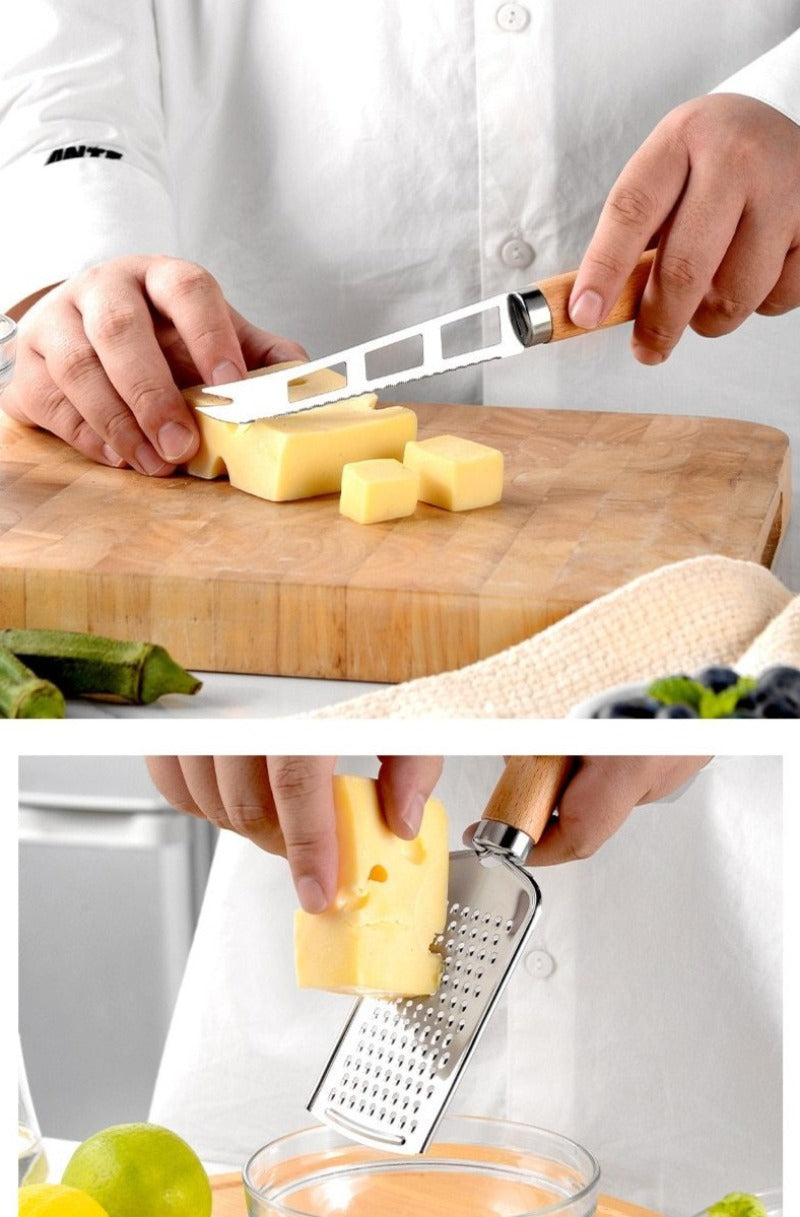 Stainless Steel And Wooden Handle Kitchen Tool Set