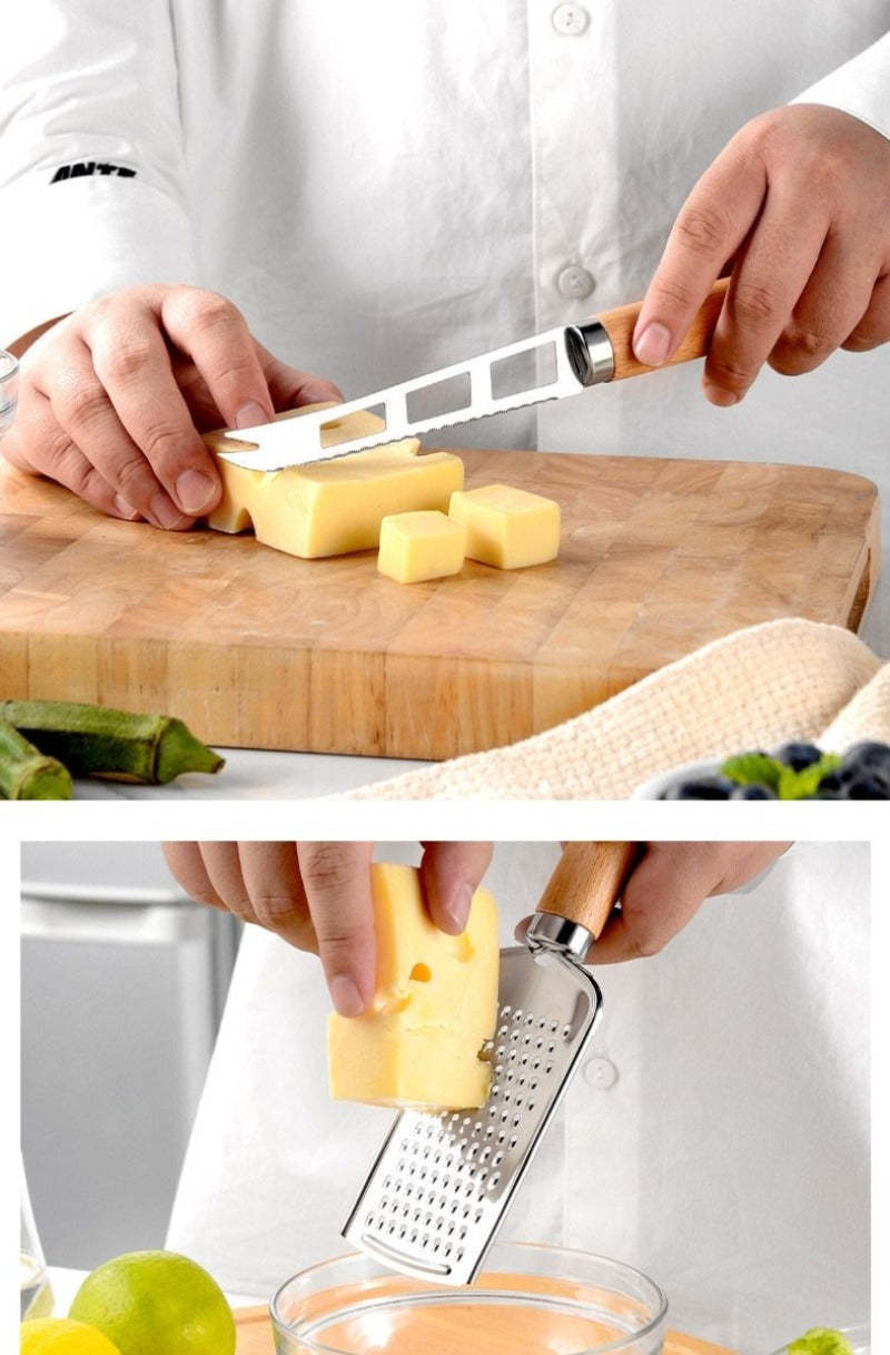 Stainless Steel And Wooden Handle Kitchen Tool Set