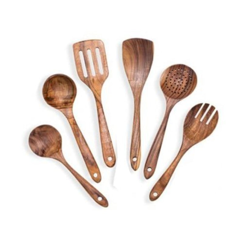 Natural Wood Tableware Kitchen Utensils Set