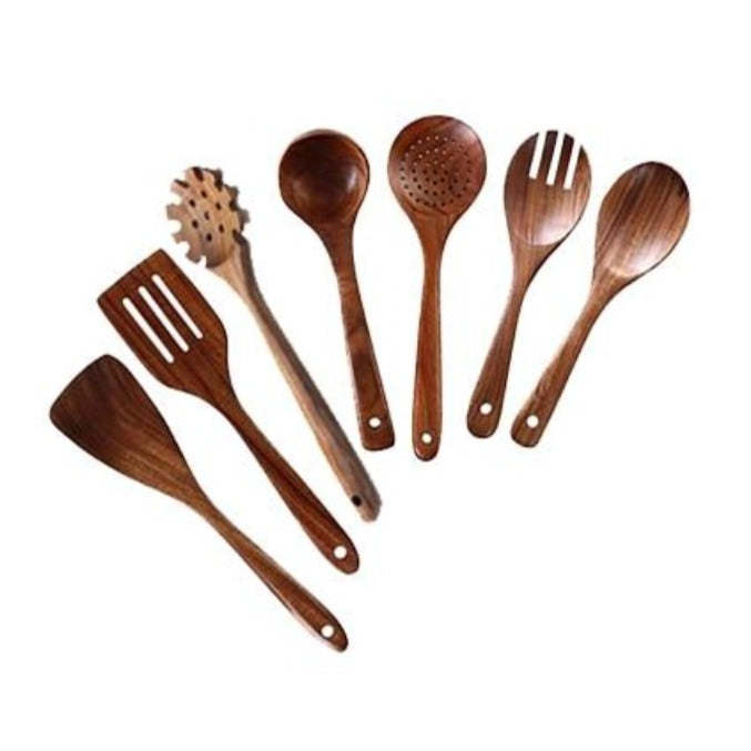 Natural Wood Tableware Kitchen Utensils Set