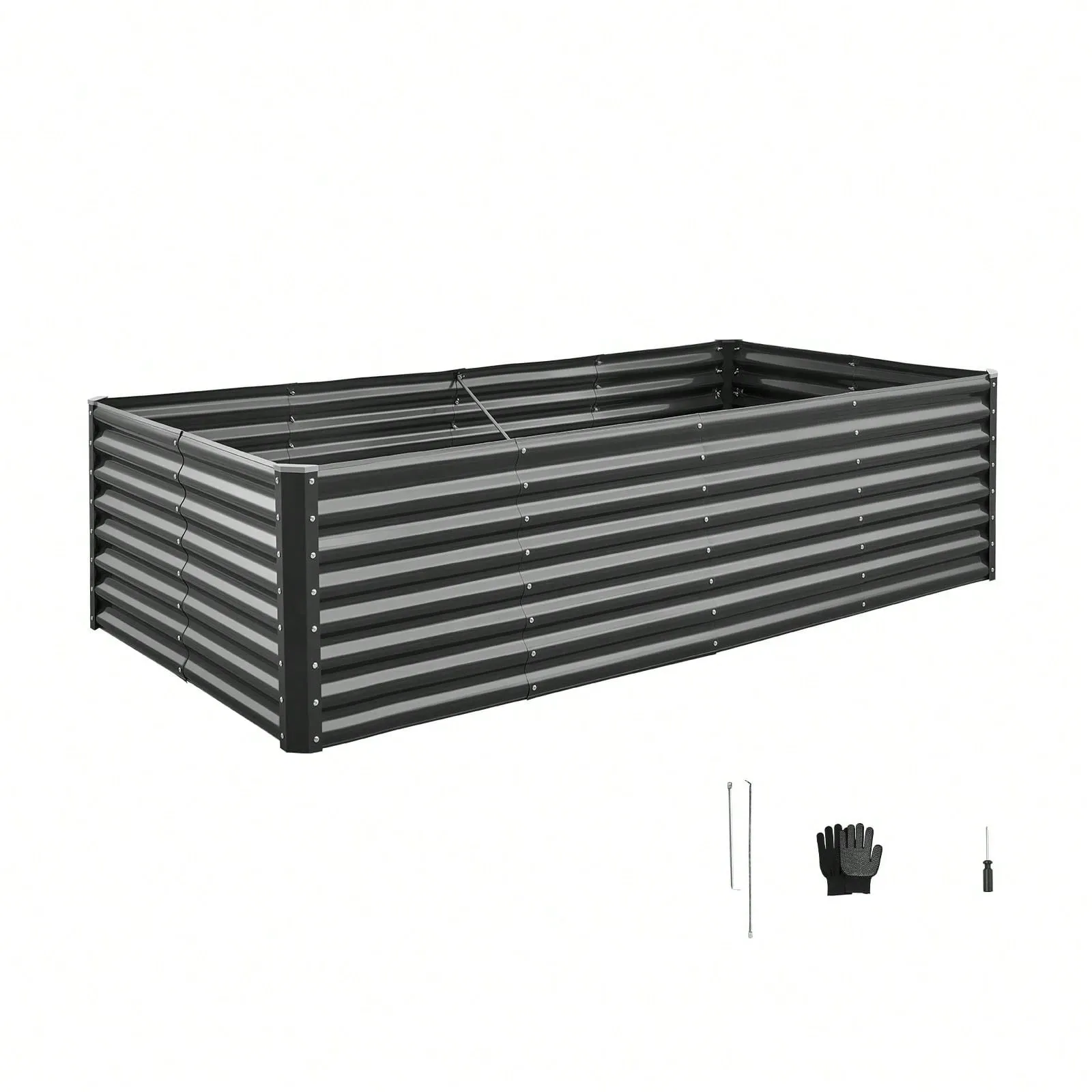 Metal Raised Garden BedGalvanized Raised Garden Bed Open Bottom Planter Box - Image 6